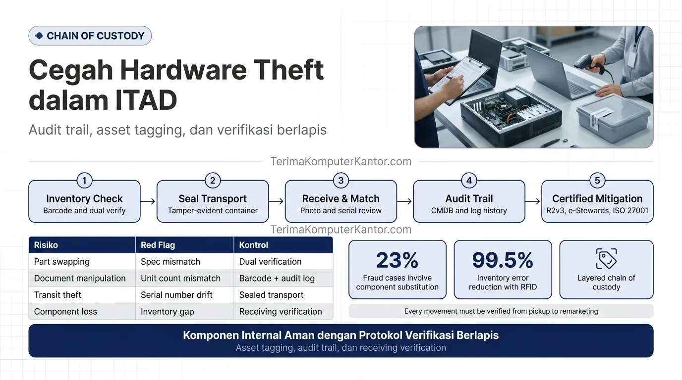Diagram alur chain of custody dalam proses IT Asset Disposition